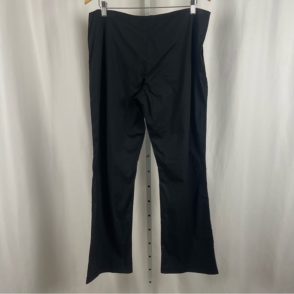 Fila Large Matte Black Drawstring Hiking Pants Roll Up Convertible Outdoor Camp - Picture 2 of 10